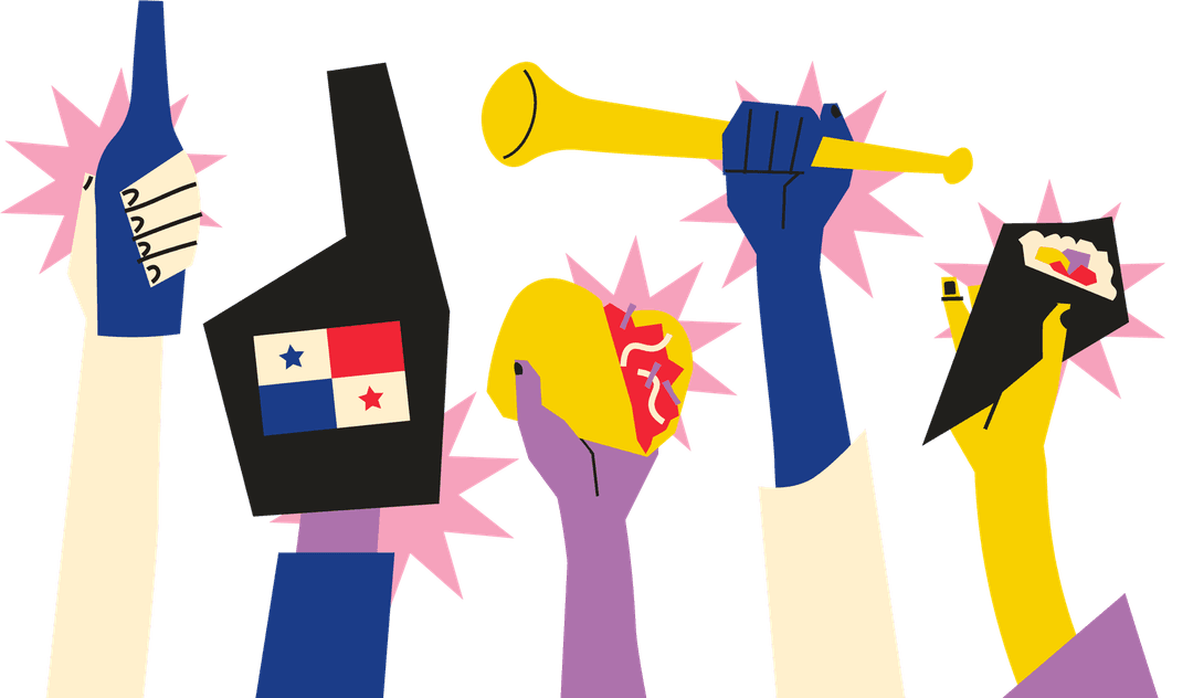 Hinchas celebrando desde el sofá