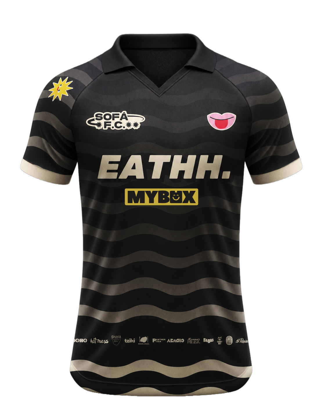 Jersey Sofá FC negro, frente
